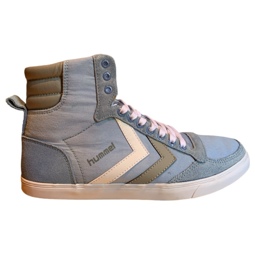 Hummel Slimmer Stadil High Top Sneakers Blue White Retro Streetwear EU 37 Unisex - Picture 4 of 14